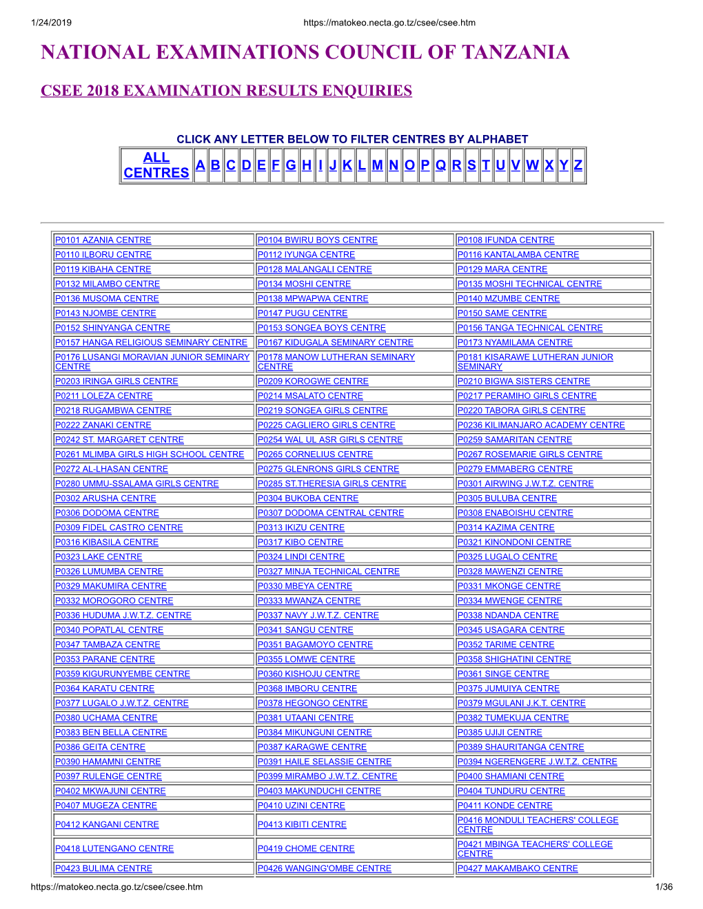 National Examinations Council of Tanzania