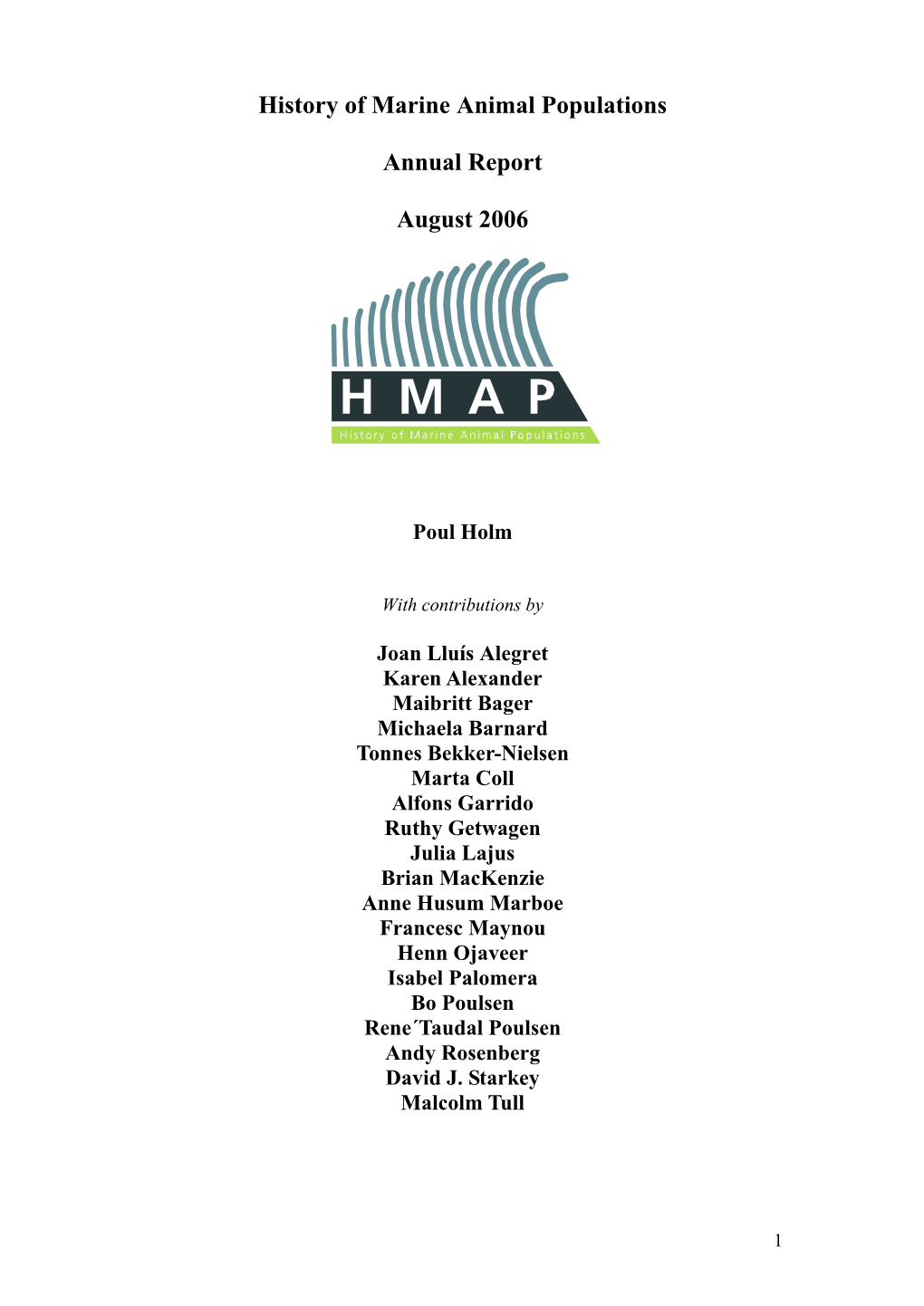 HMAP Annual Report 2006