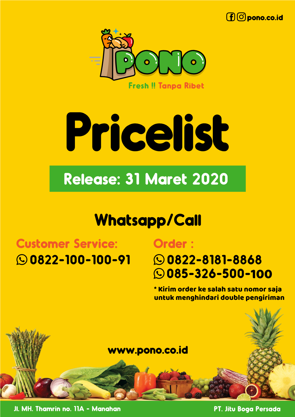 Whatsapp/Call Customer Service: Order : 0822-100-100-91 0822-8181-8868 085-326-500-100 * Kirim Order Ke Salah Satu Nomor Saja Untuk Menghindari Double Pengiriman