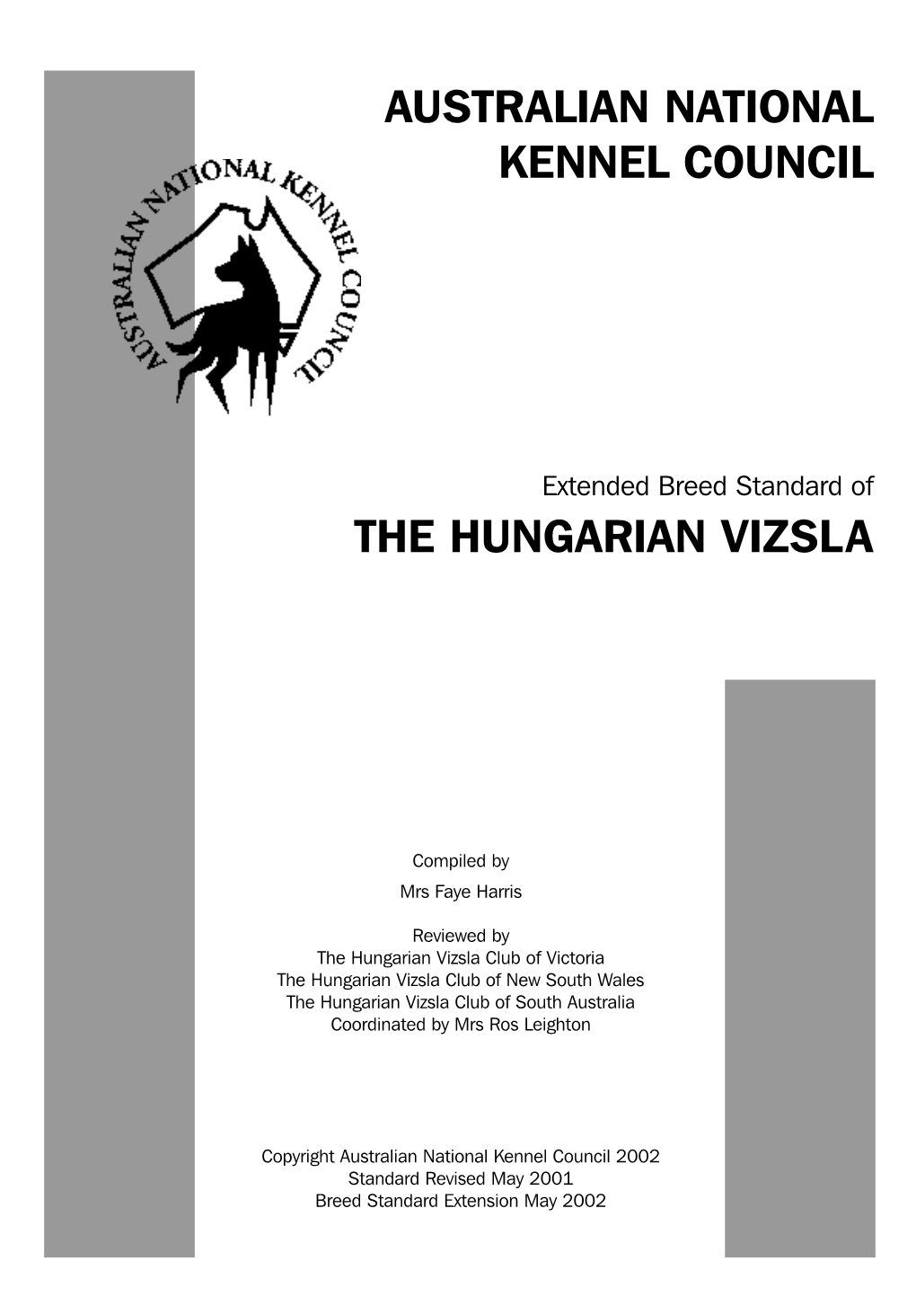 Hungarian Vizsla Extended Breed Standard