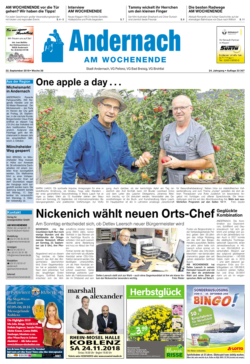 Nickenich Wählt Neuen Orts-Chef Anzeigenblätter Gmbh ANDERNACH