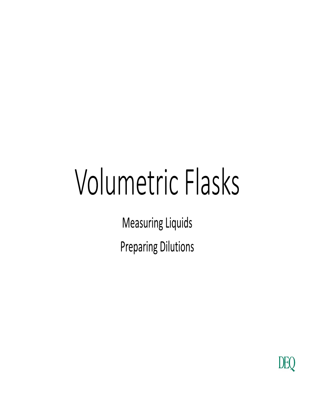 Volumetric Flasks Measuring Liquids Preparing Dilutions Volumetric Flasks