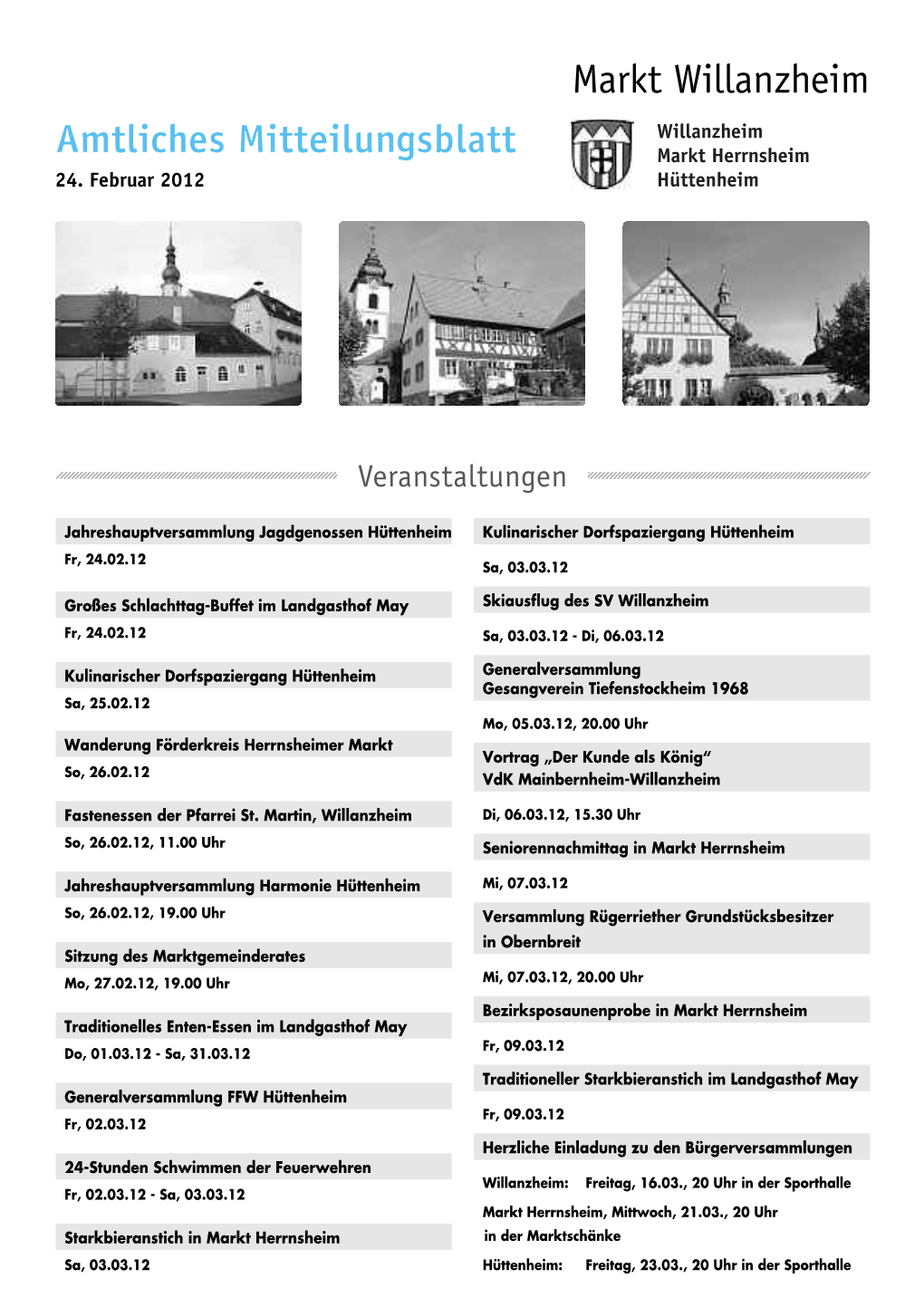 Markt Willanzheim Amtliches Mitteilungsblatt