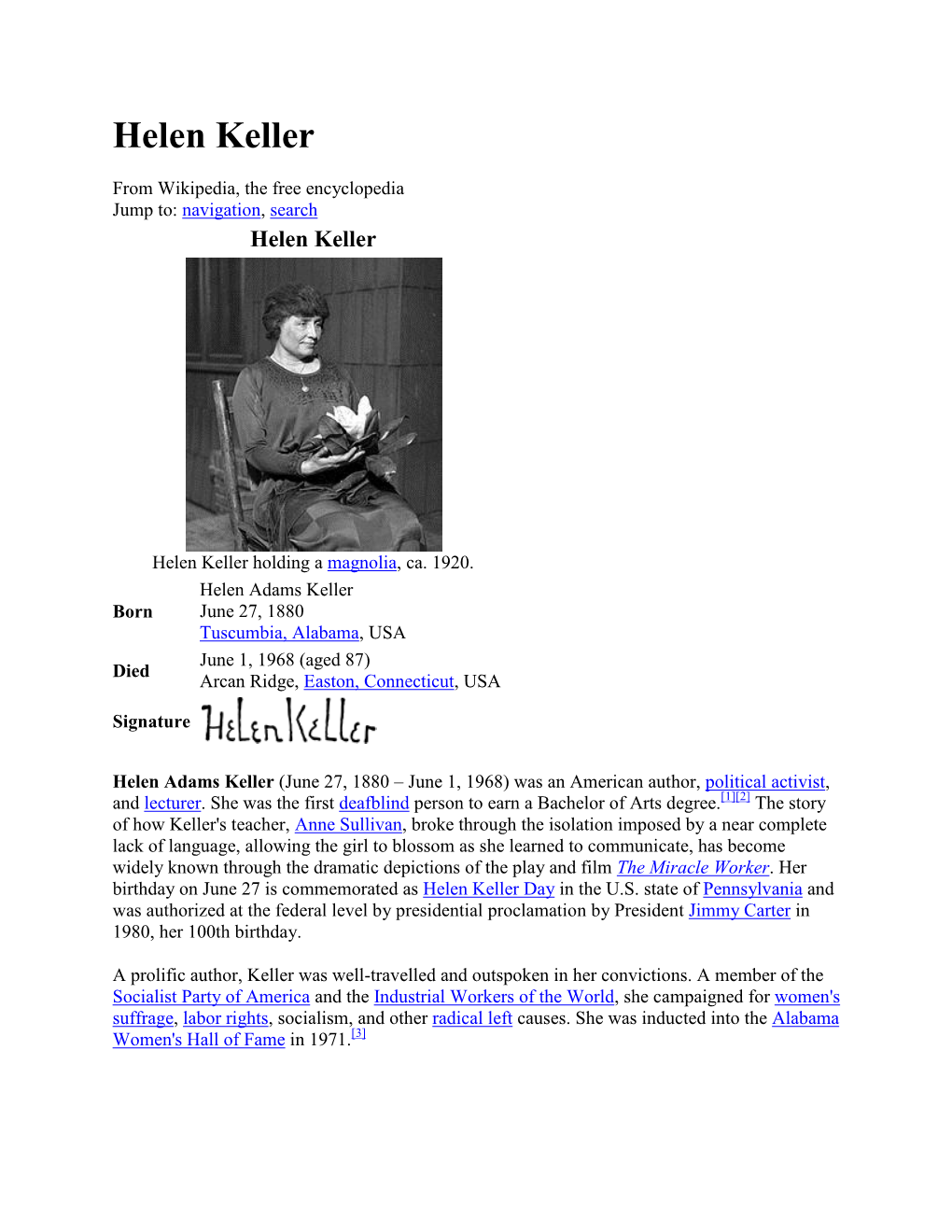 Helen Keller