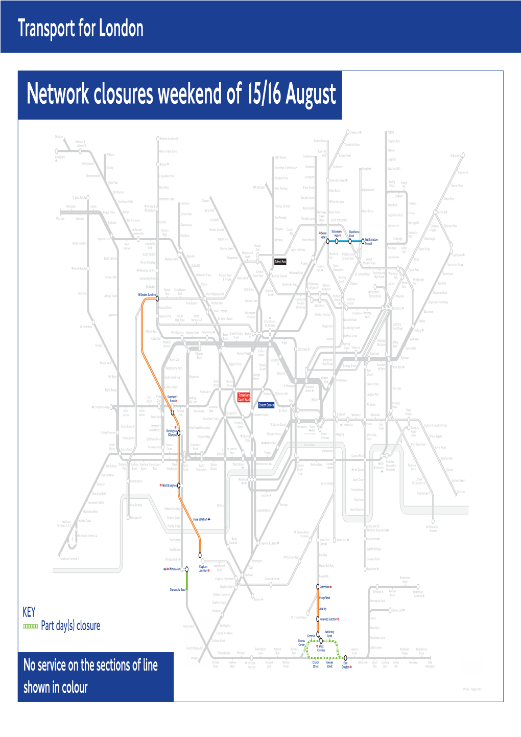 Network Closures Weekend of 15/16 August