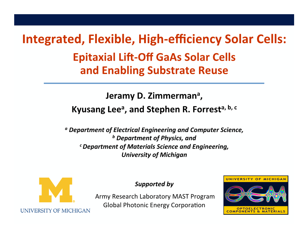 Efficiency Solar Cells