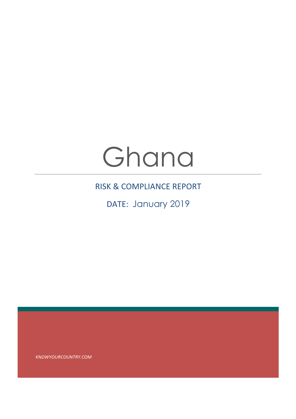 RISK & COMPLIANCE REPORT DATE: January 2019