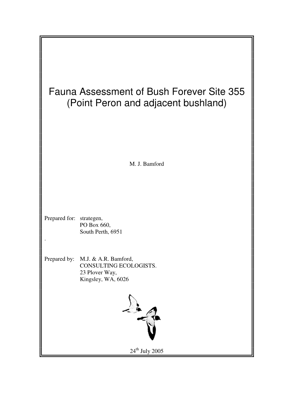 Fauna Assessment of Bush Forever Site 355 (Point Peron and Adjacent Bushland)