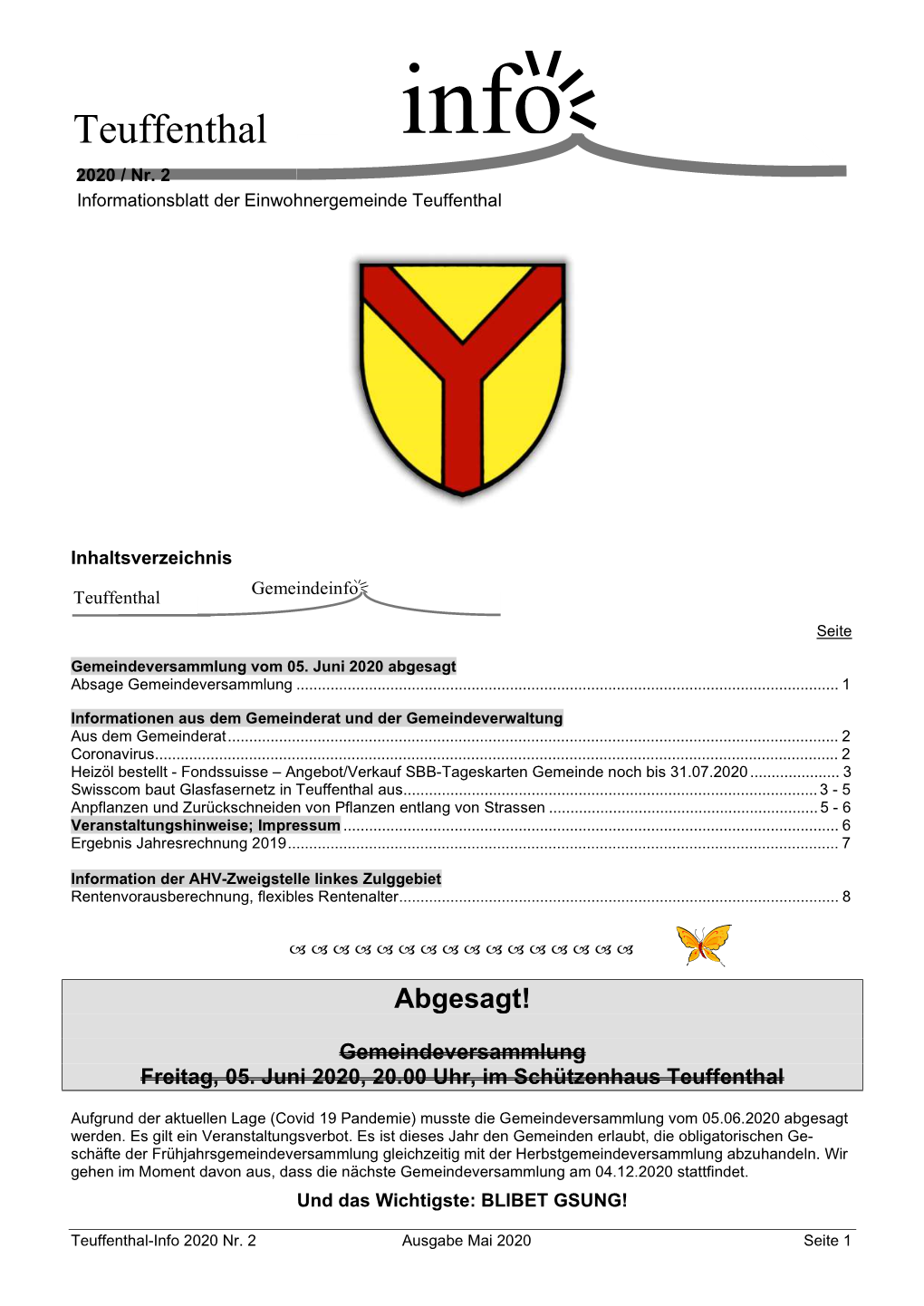 Teuffenthal-Info 2020, Nr. 2