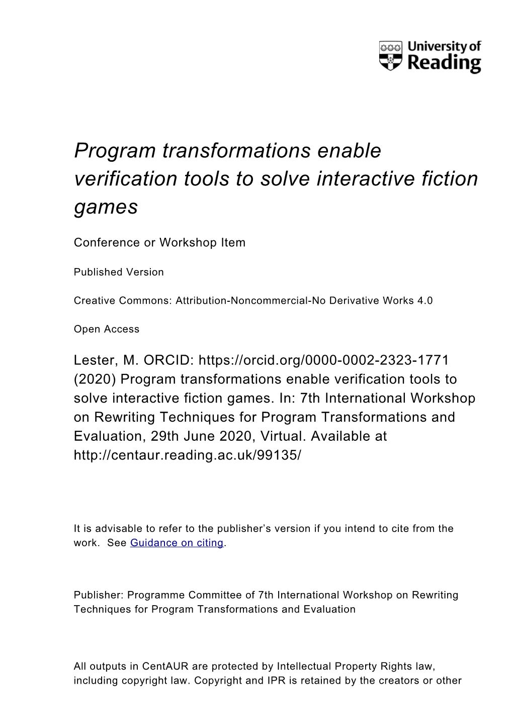 Program Transformations Enable Verification Tools to Solve Interactive Fiction Games