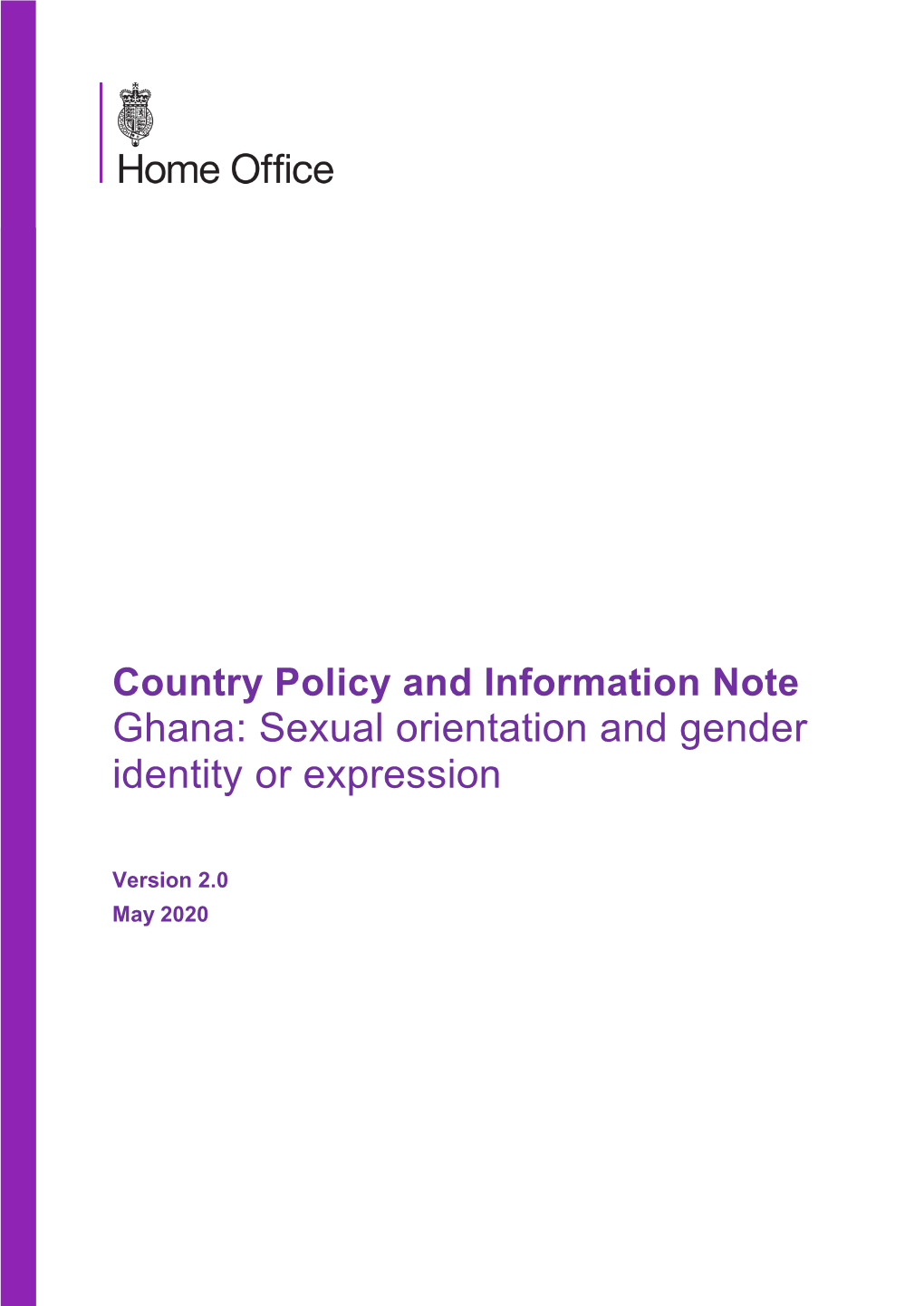 Sexual Orientation and Gender Identity Or Expression, Ghana