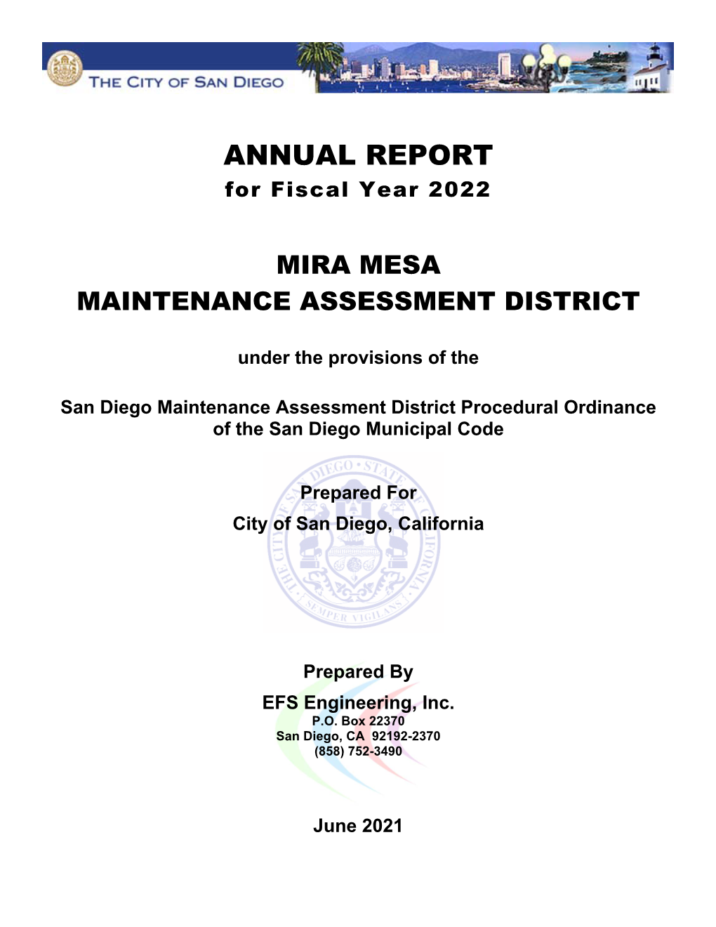 ANNUAL REPORT for Fiscal Year 2022