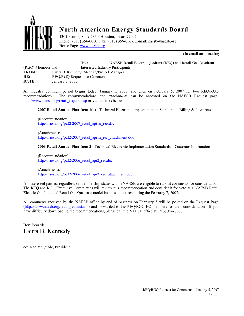 North American Energy Standards Board s20