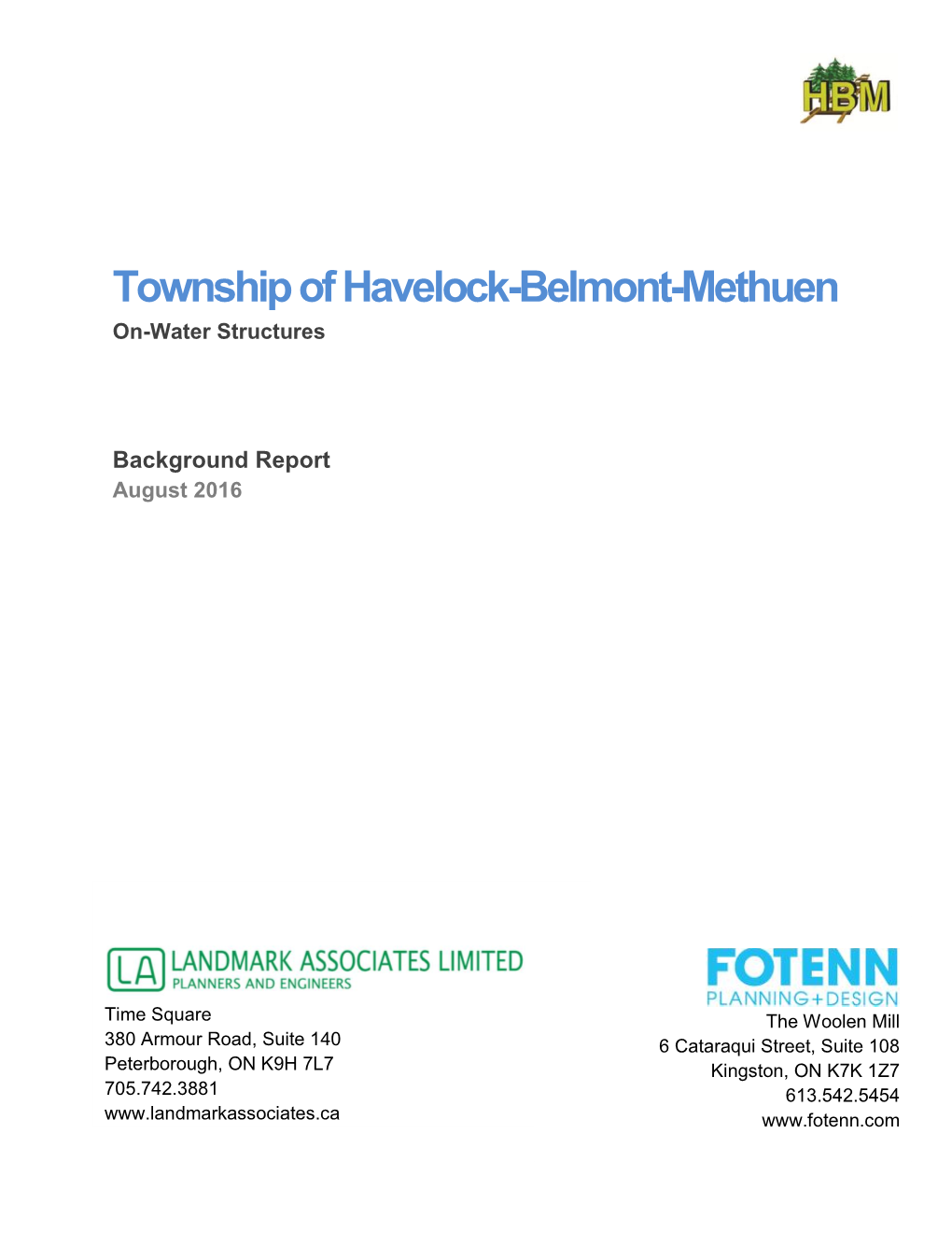 Township of Havelock-Belmont-Methuen On-Water Structures