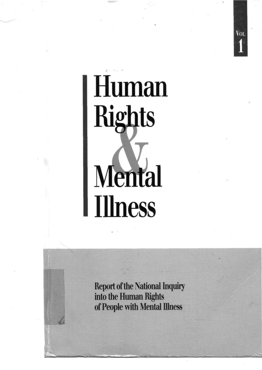 Human Rights and Mental Illness