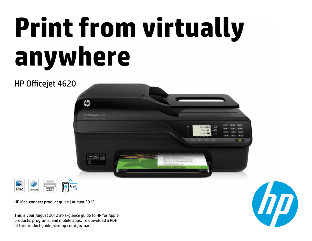 Print from Virtually Anywhere HP Officejet 4620