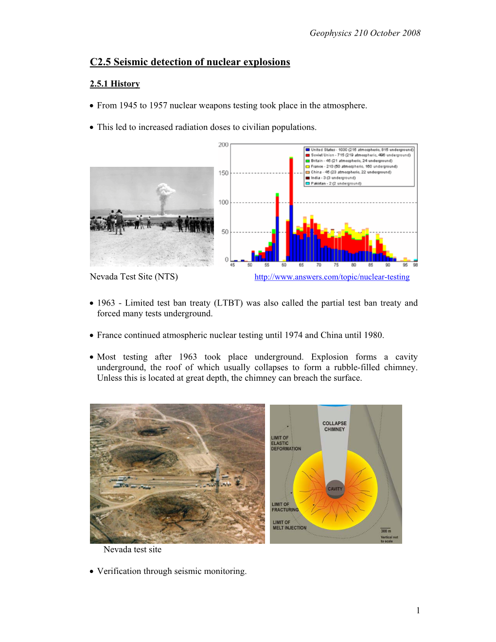 C2.5 Seismic Detection of Nuclear Explosions