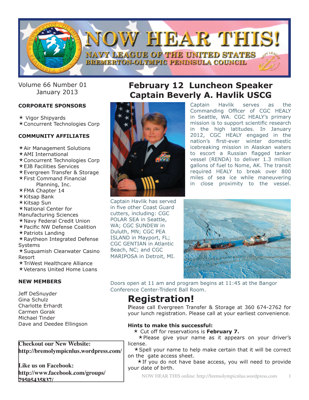 January 2013 Newsletter