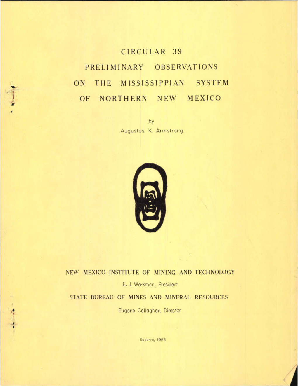 Preliminary Observations on the Mississippian System of Northern