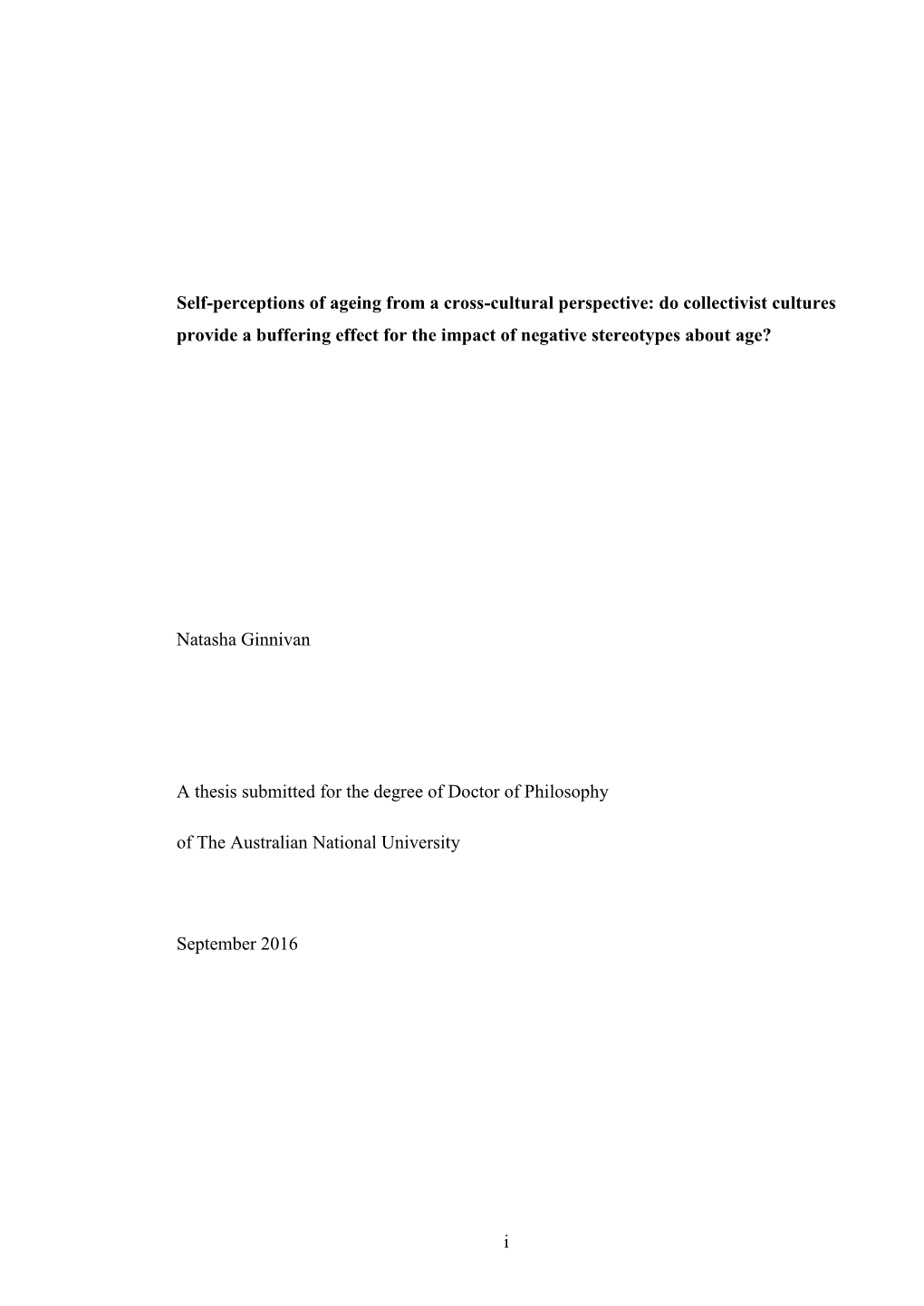 Do Collectivist Cultures Provide a Buffering Effect for the Impact of Negative Stereotypes About Age?