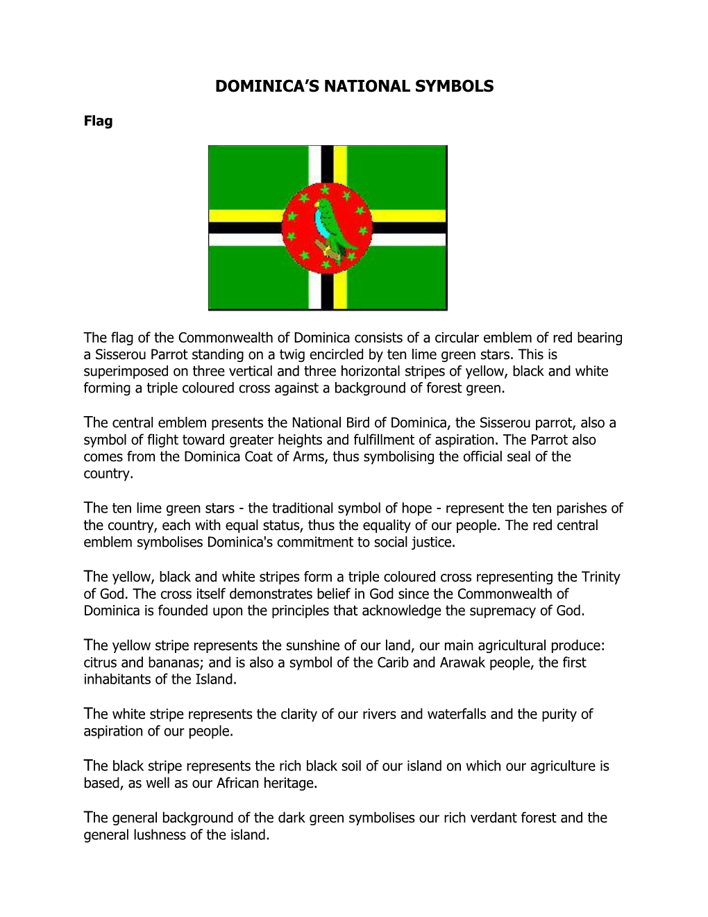 Dominica's National Symbols