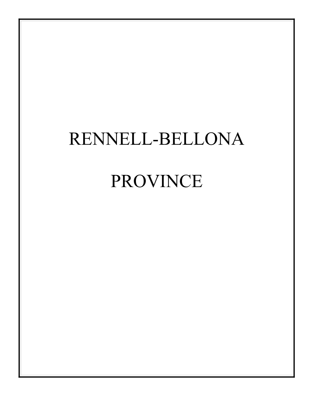 Rennell-Bellona