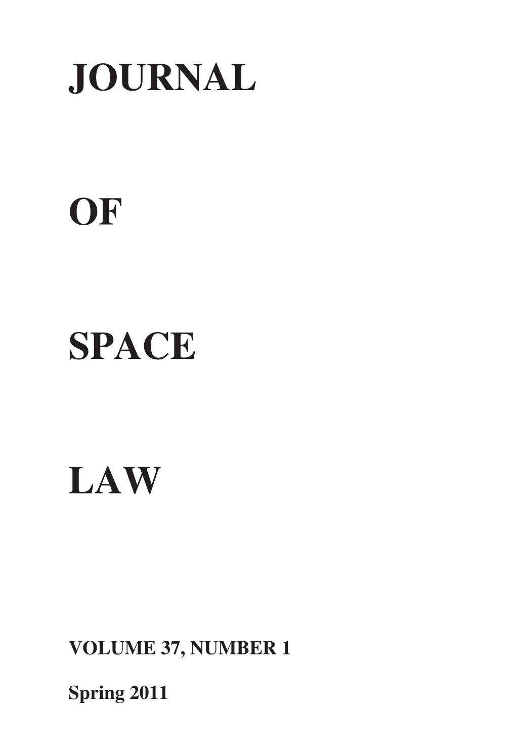 515173 Journal of Space Law 36#3 Lexis.Ps