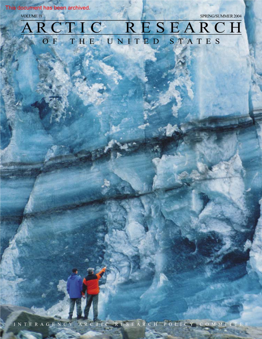 NSF 04-48, Arctic Research in the United States, Volume 18, Spring/Summer 2004