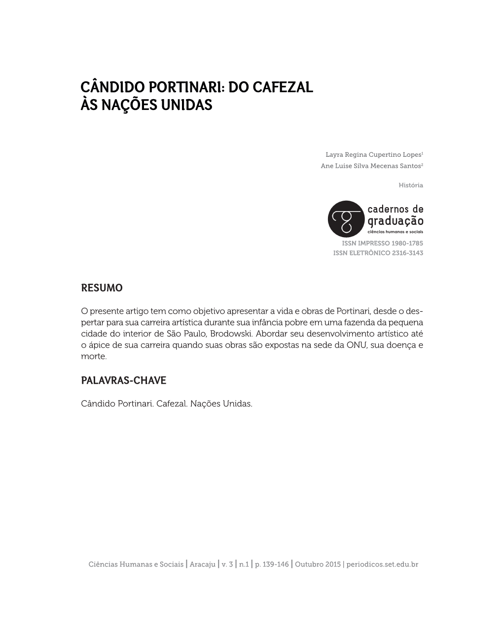 Cândido Portinari: Do Cafezal Às Nações Unidas