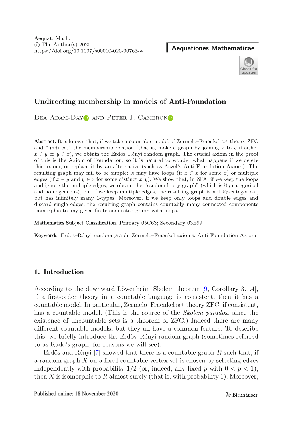Undirecting Membership in Models of Anti-Foundation