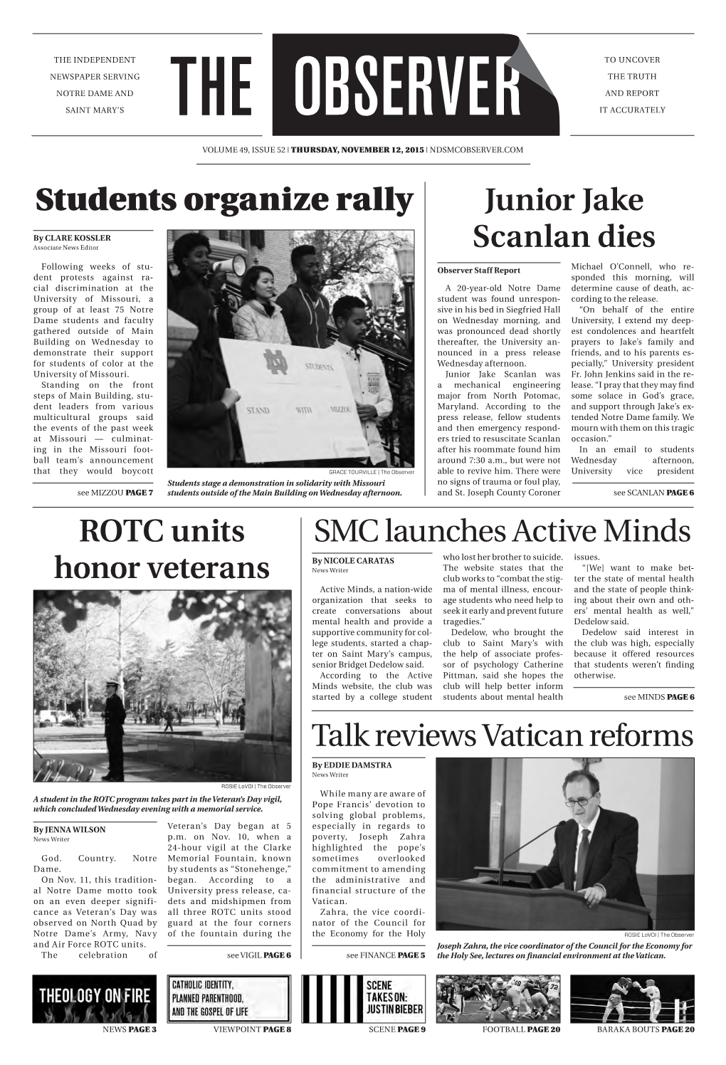 Students Organize Rally ROTC Units Honor Veterans Smc Launches Active