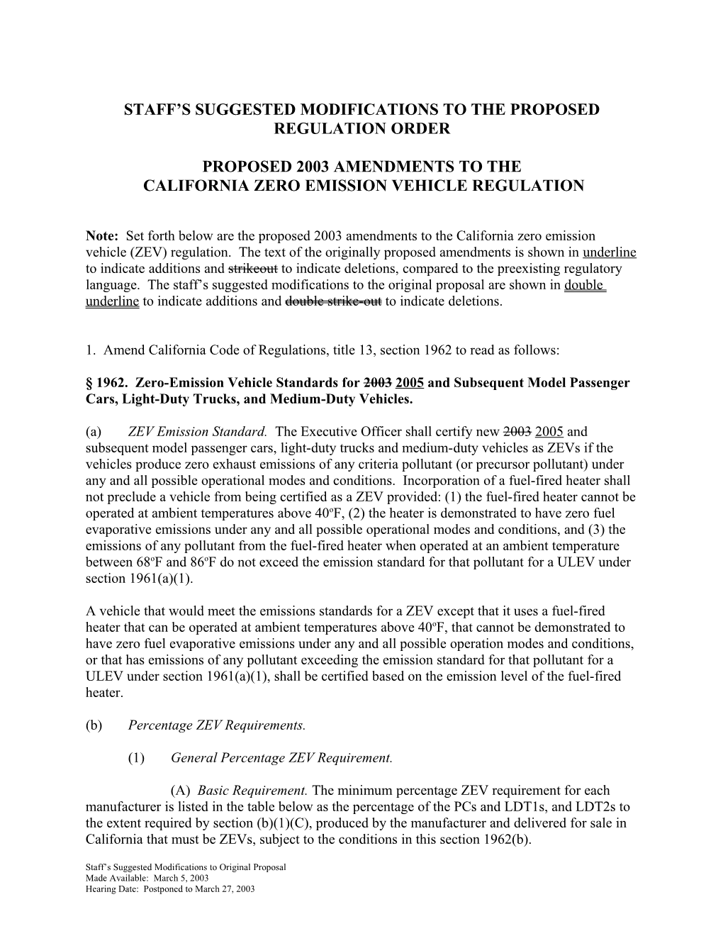 The California Low-Emission Vehicle Regulations