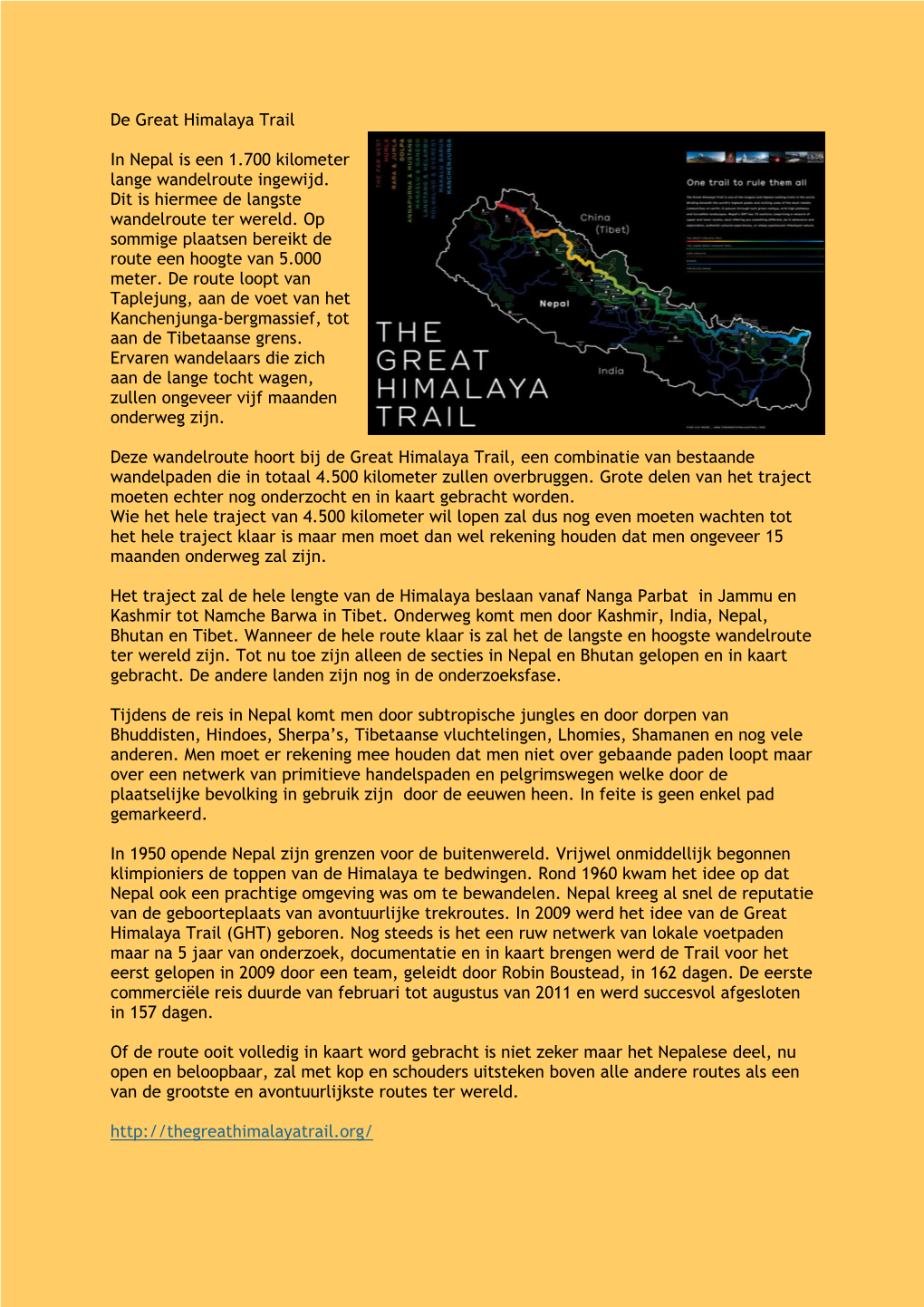 De Great Himalaya Trail in Nepal Is Een 1.700 Kilometer Lange