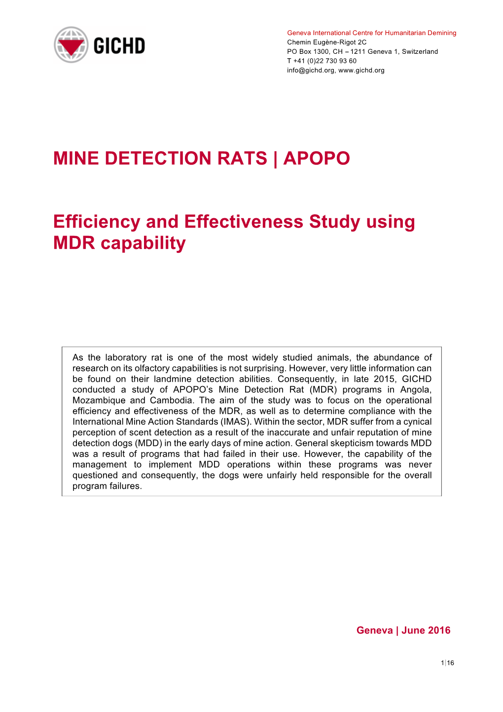 Mine Detection Rats | Apopo