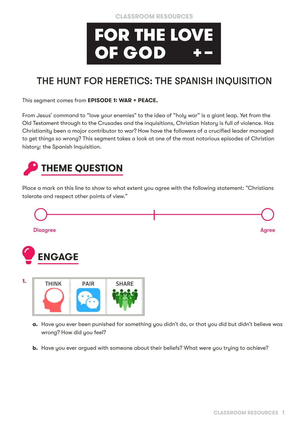 The Hunt for Heretics: the Spanish Inquisition Theme Question Engage