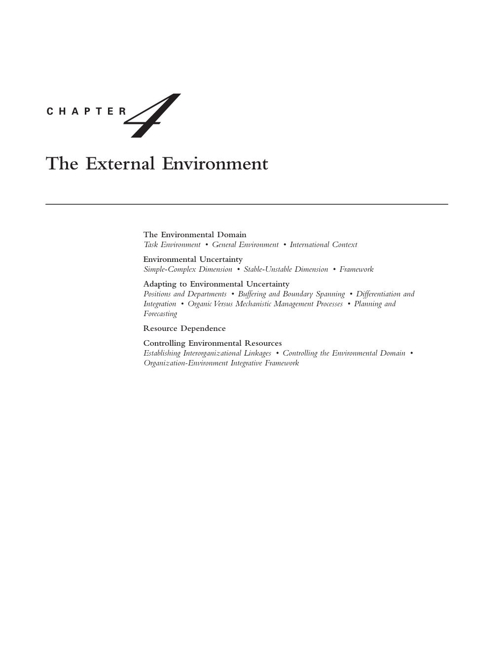 Chapter 4 the External Environment