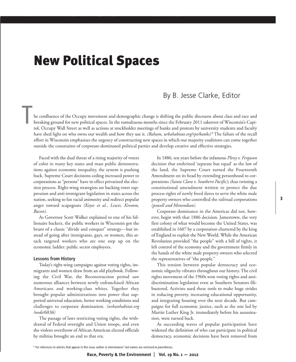 New Political Spaces