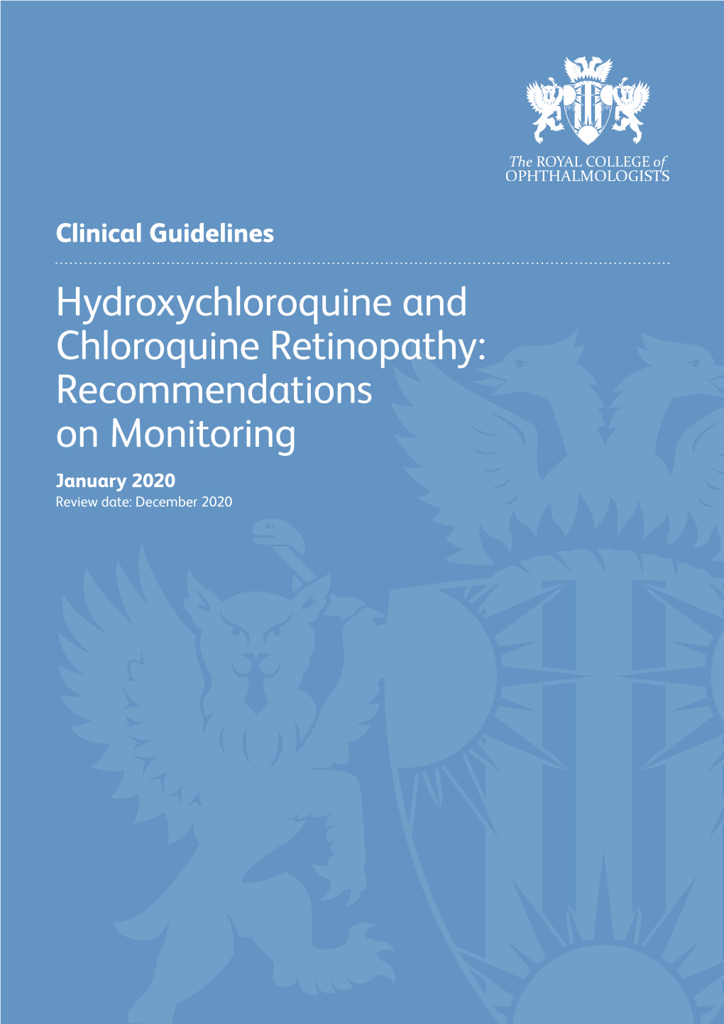 Hydroxychloroquine and Chloroquine Retinopathy