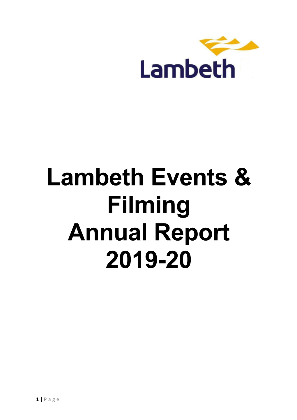 Event Lambeth Annual Report 19-20