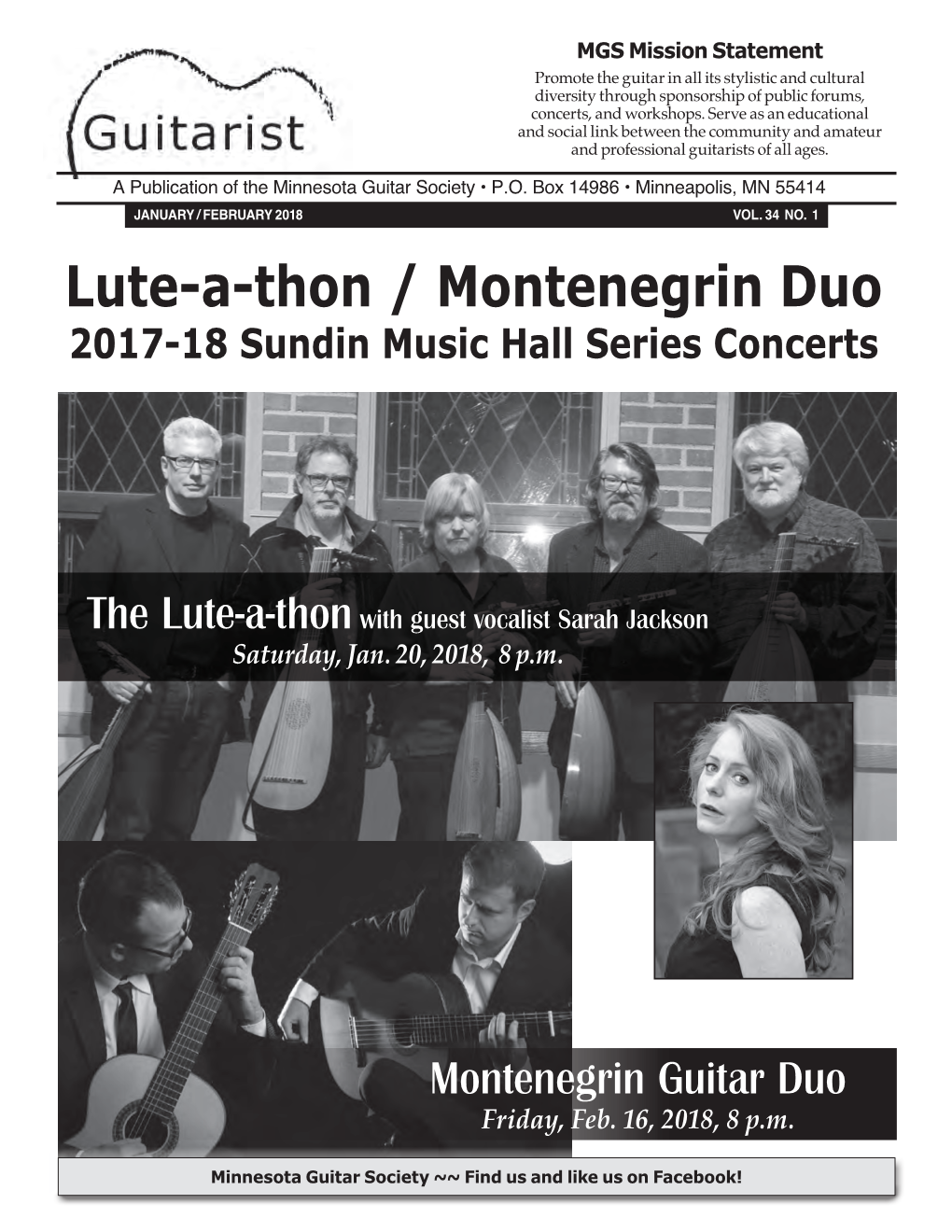 Lute-A-Thon / Montenegrin Duo 2017-18 Sundin Music Hall Series Concerts