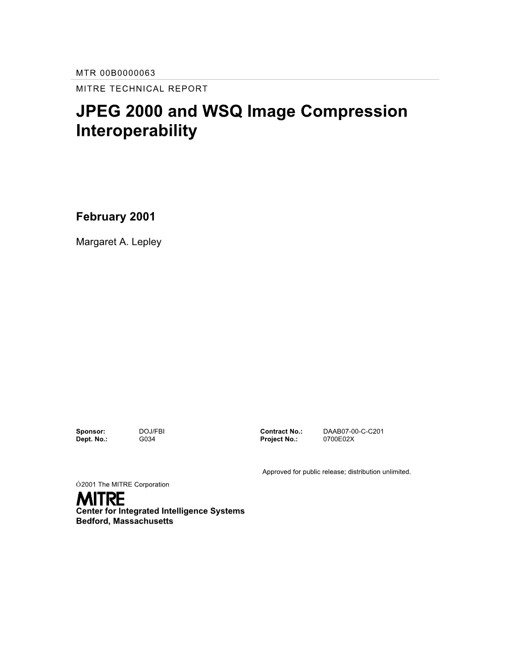 JPEG 2000 and WSQ Image Compression Interoperability