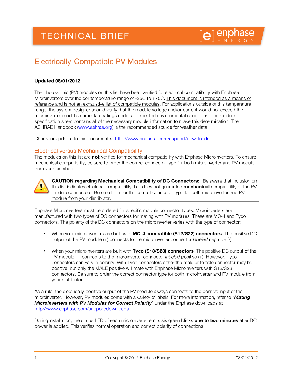 Electrically-Compatible PV Modules