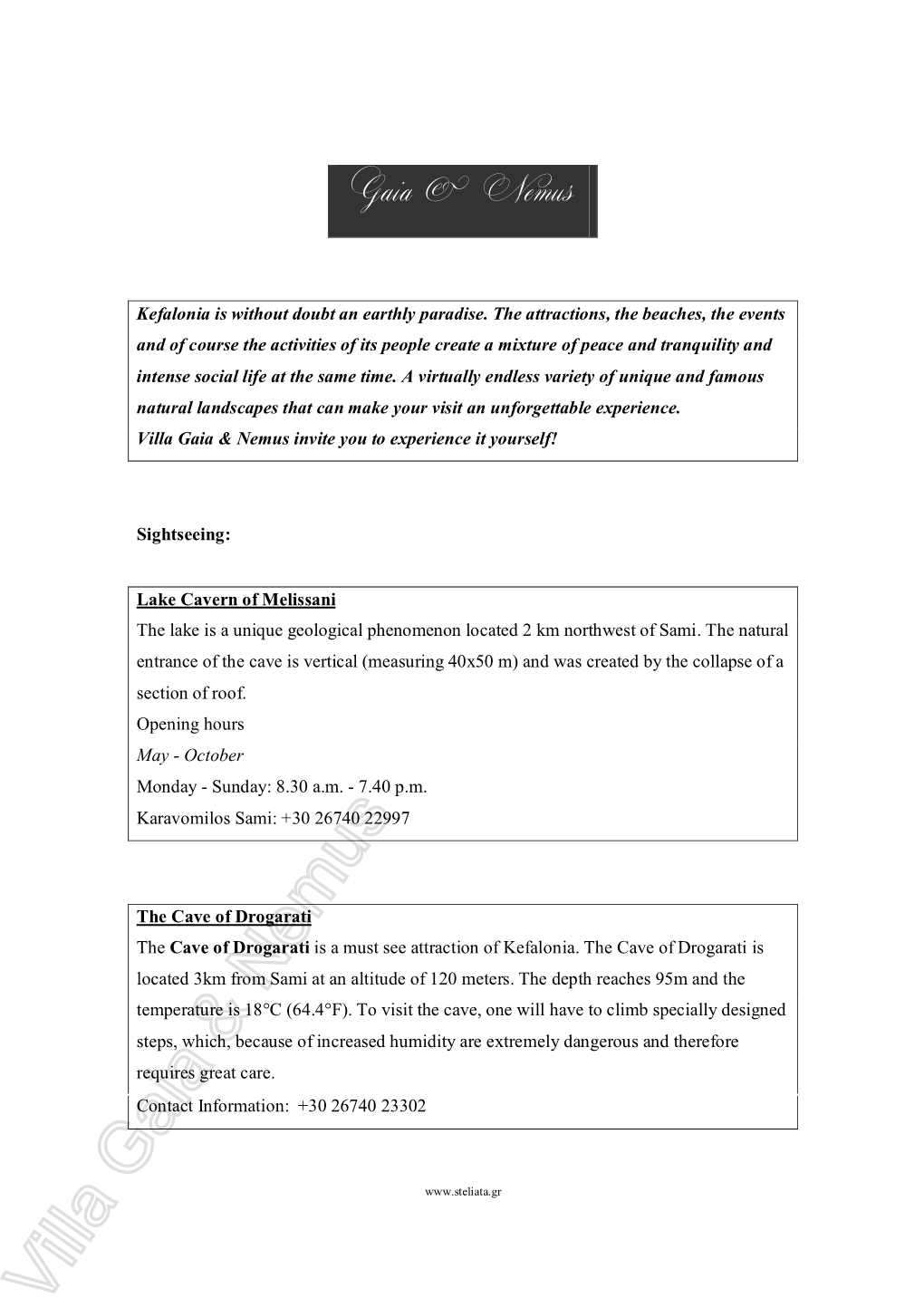 Kefalonia Useful Information (PDF Format)