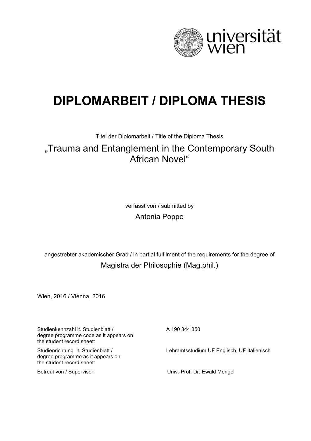 Diplomarbeit Antonia Poppe 2016