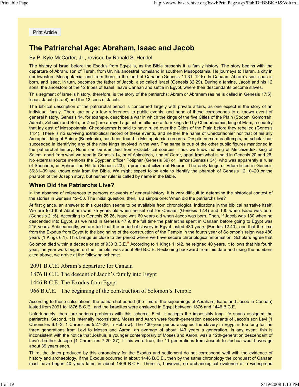 Abraham, Isaac and Jacob by P