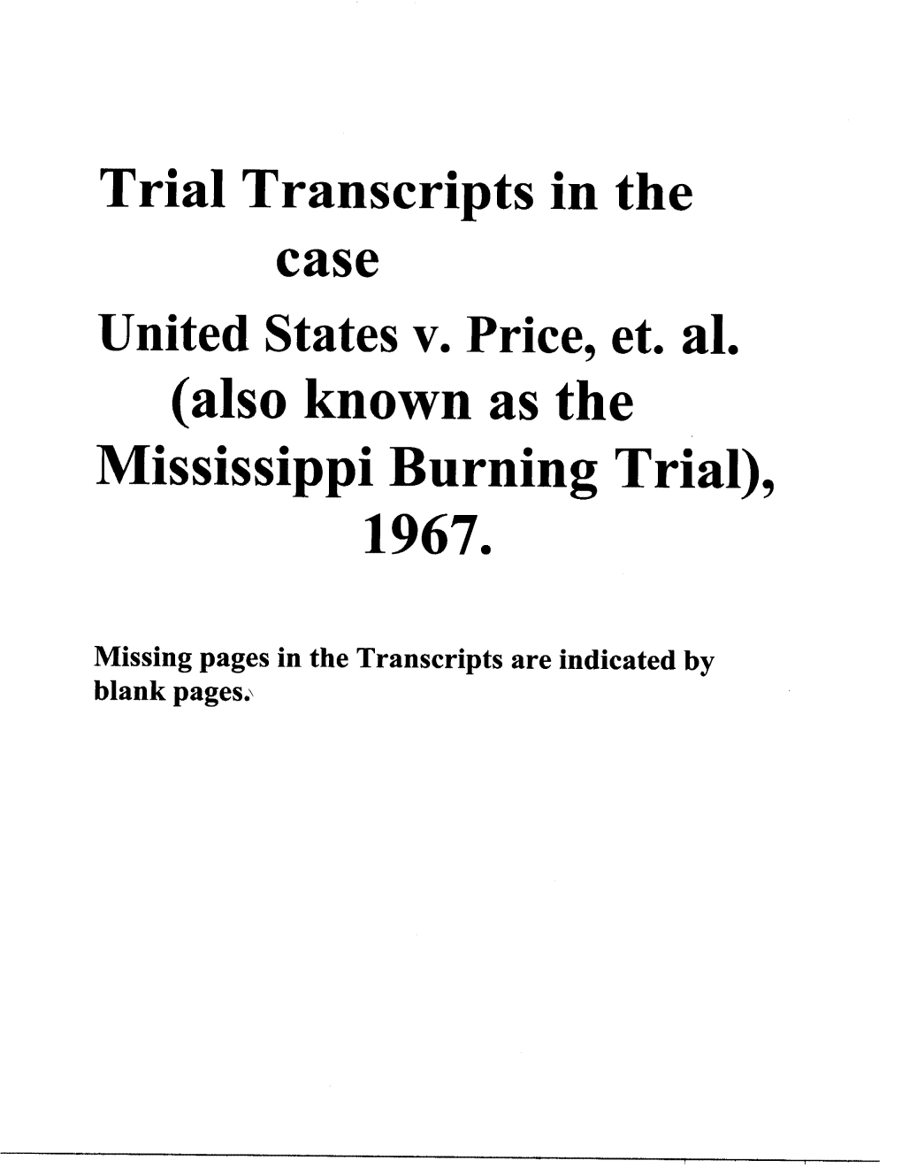 Also Known As the Mississippiburning Trial 1967