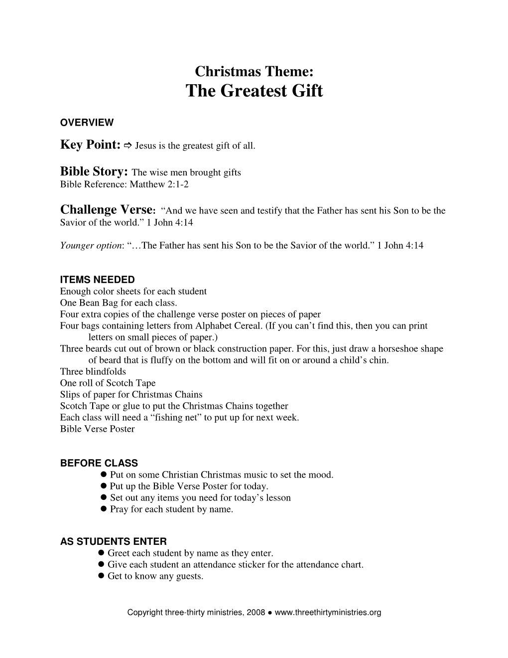 The Greatest Gift