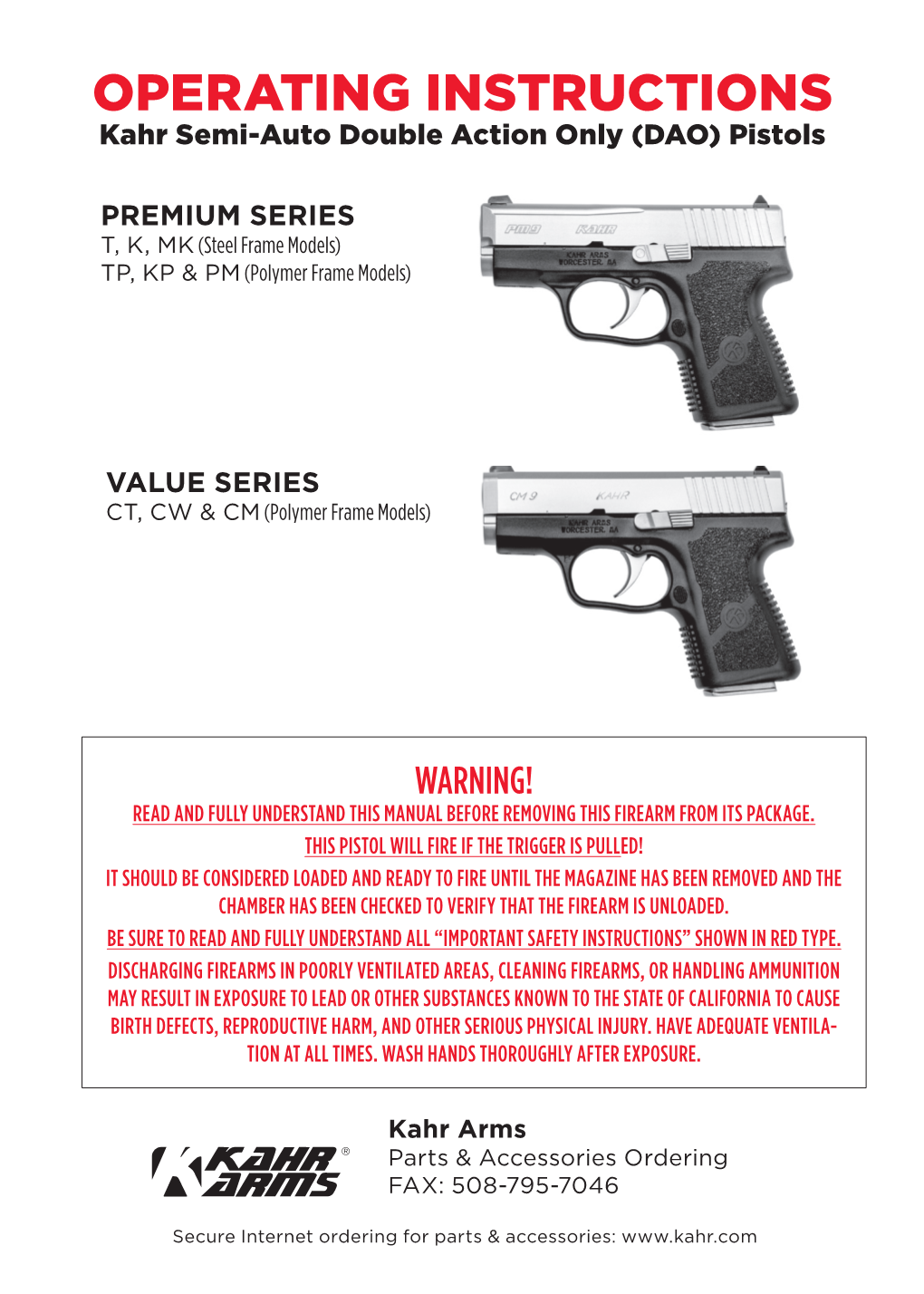 Manual Before Removing This Firearm from Its Package