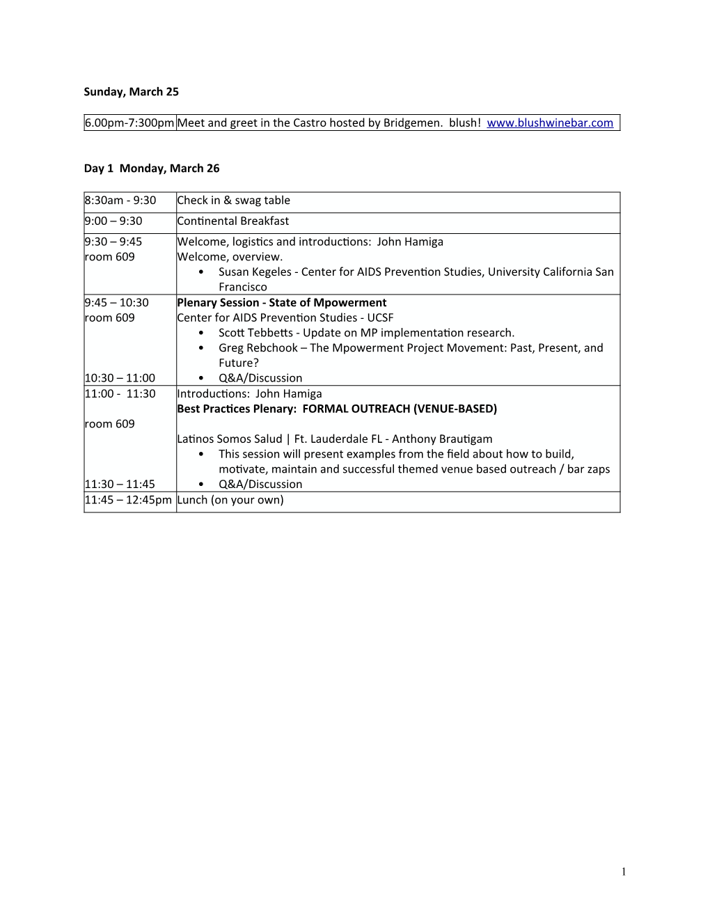 Mpowerment Summit Agenda