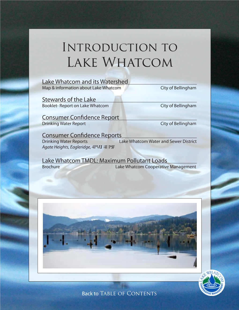 Introduction to Lake Whatcom